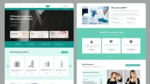 Skin Product Landing page UI Design